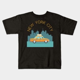 New York City Skyline Broadway Wall street Fifth avenue Times square New York New York Travel holidays Kids T-Shirt